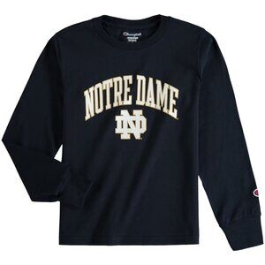 Champion Navy Notre Dame Fighting Irish Arch Logo Long Sleeve T-Shirt
